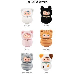 POP MART PUCKY Roly-Poly Kitty Series-Vinyl Plush 6 Blind Box set